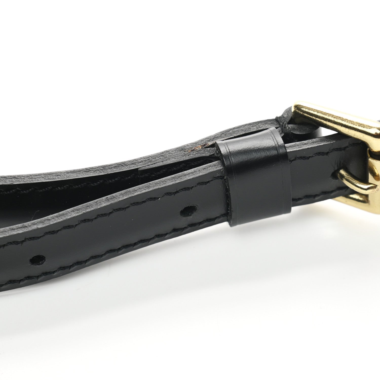 Louis Vuitton Calfskin 16mm Adjustable Shoulder Strap Black 4 of 4
