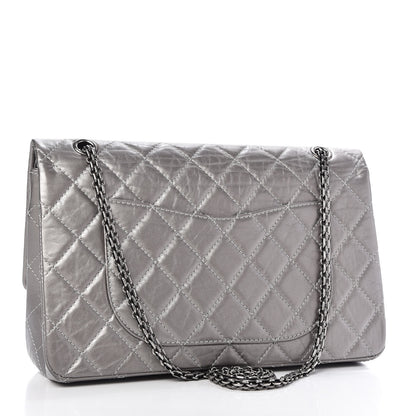 Chanel Metallic Aged Calfskin Quilted 2.55 Reissue 227 Flap Grey 3 of 10