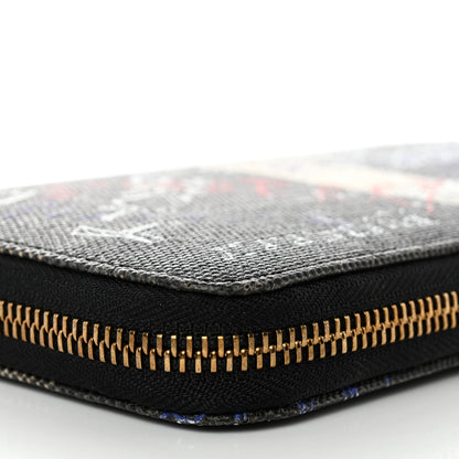 Burberry Coated Canvas Mega Check Sketchbook Doodle Zip Wallet Black 11 of 11