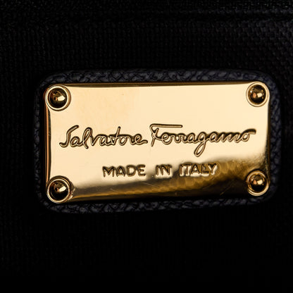 Salvatore Ferragamo Calfskin Briana Tote Navy 6 of 11
