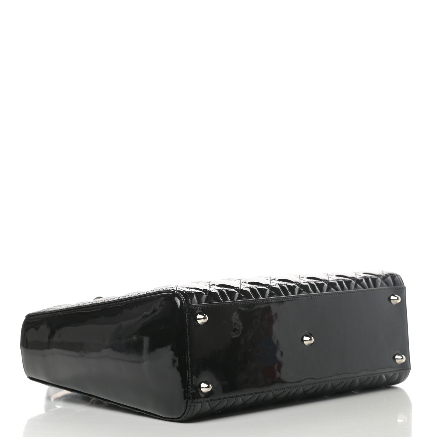 Christian Dior Patent Cannage Large Lady Dior Black 4 of 10