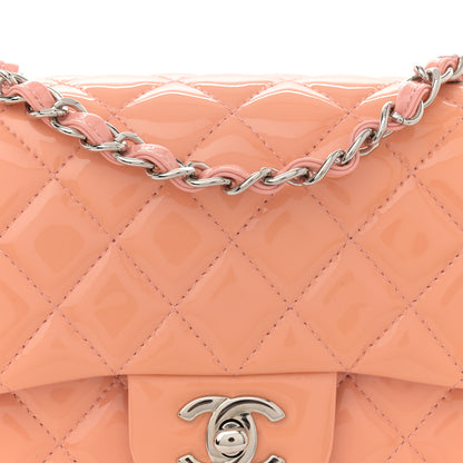 Chanel Patent Quilted Mini Square Flap Pink 8 of 11