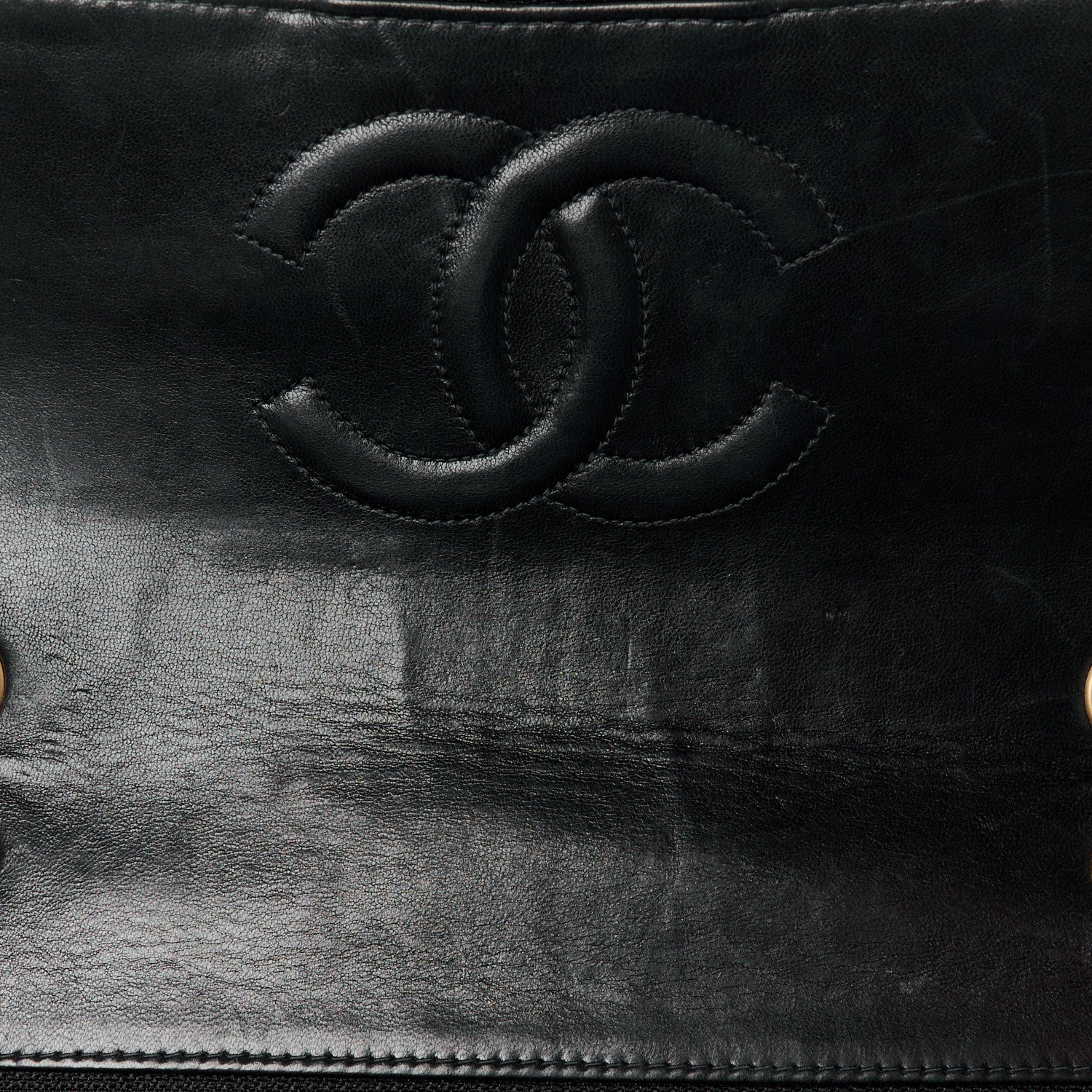 Chanel Patent Perforated Camellia Medium Single Flap Black 9 of 13