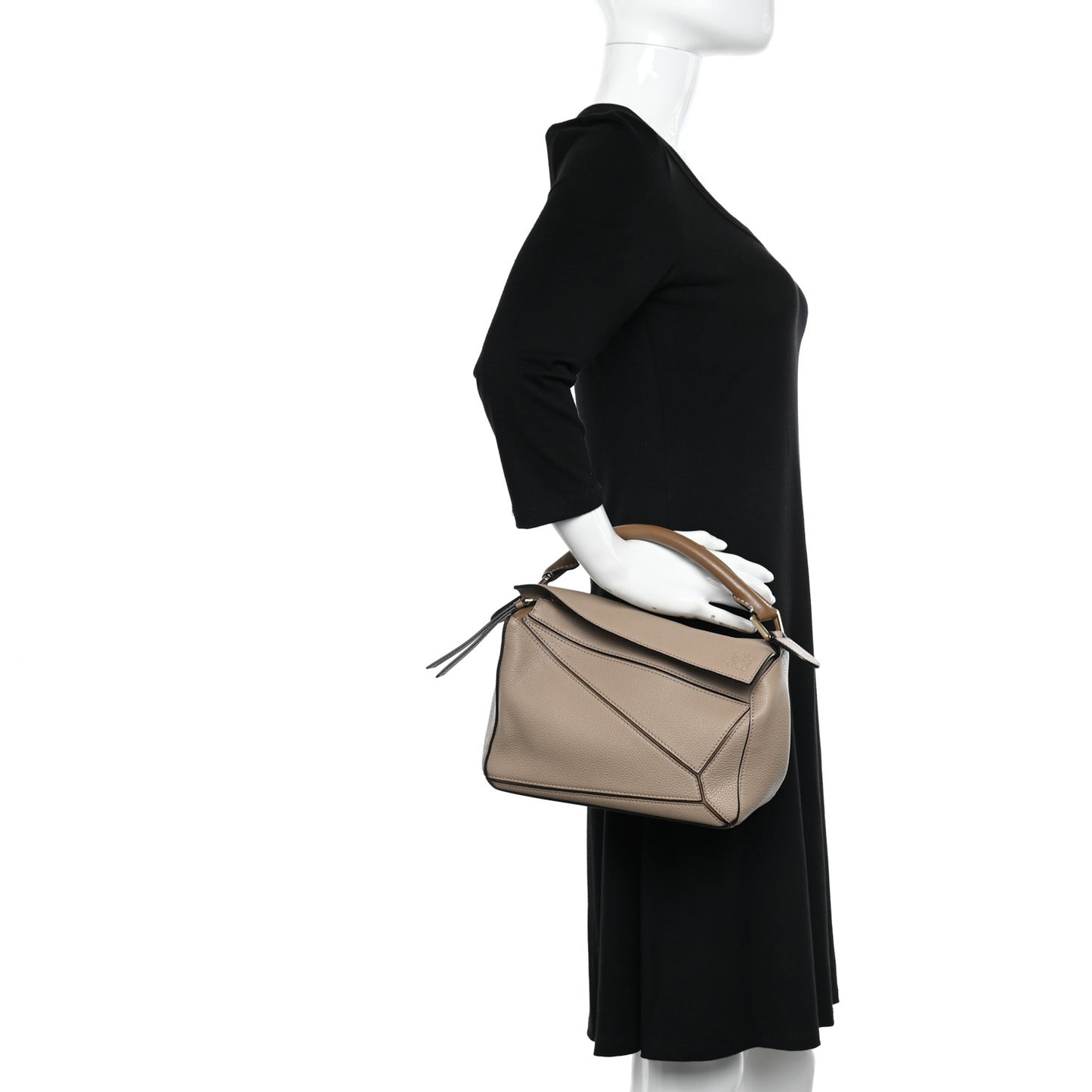 Grained Calfskin Small Puzzle Bag Sand Mink