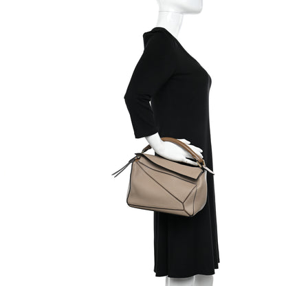 Loewe Grained Calfskin Small Puzzle Bag Sand Mink 2 of 9