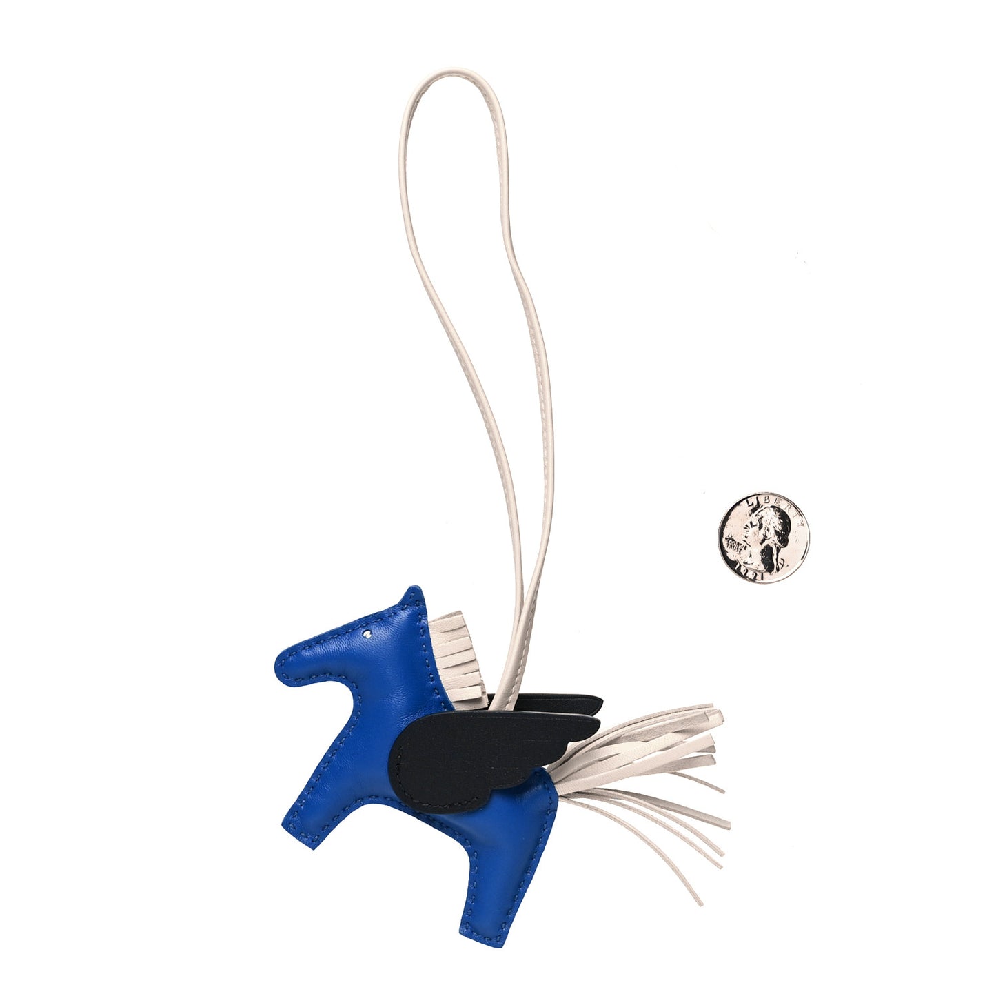 Milo Lambskin Grigri Rodeo Pegase Horse Bag Charm PM Bleu France Nata Black