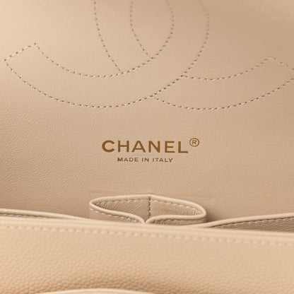 Chanel Caviar Quilted Jumbo Double Flap Beige 6 of 13