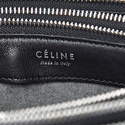 Celine Cotton Canvas Large Trio Crossbody Bag Black White 7 of 11