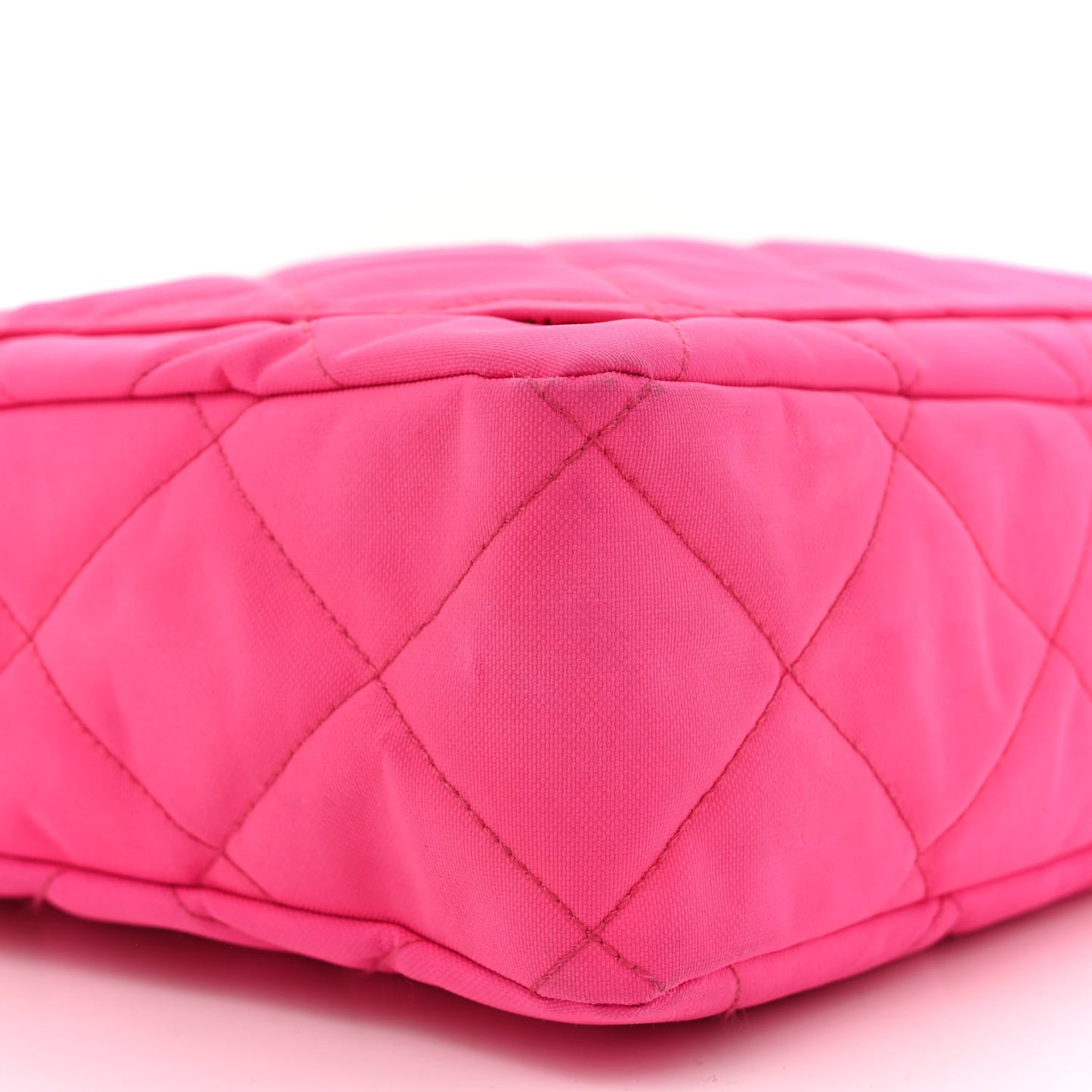 Canvas Quilted Shoulder Bag Pink