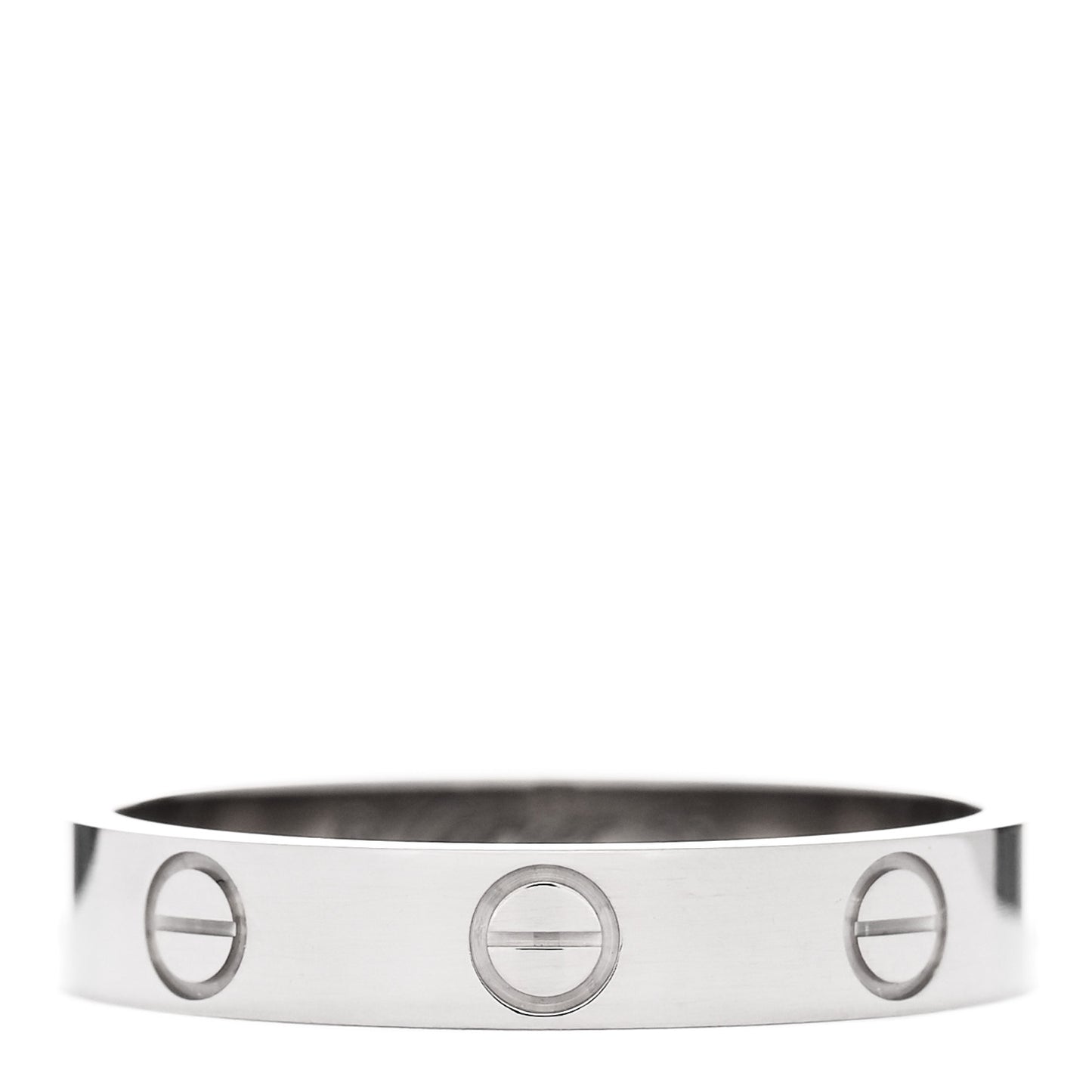 18K White Gold 3.5mm LOVE Wedding Band Ring 55 7.25