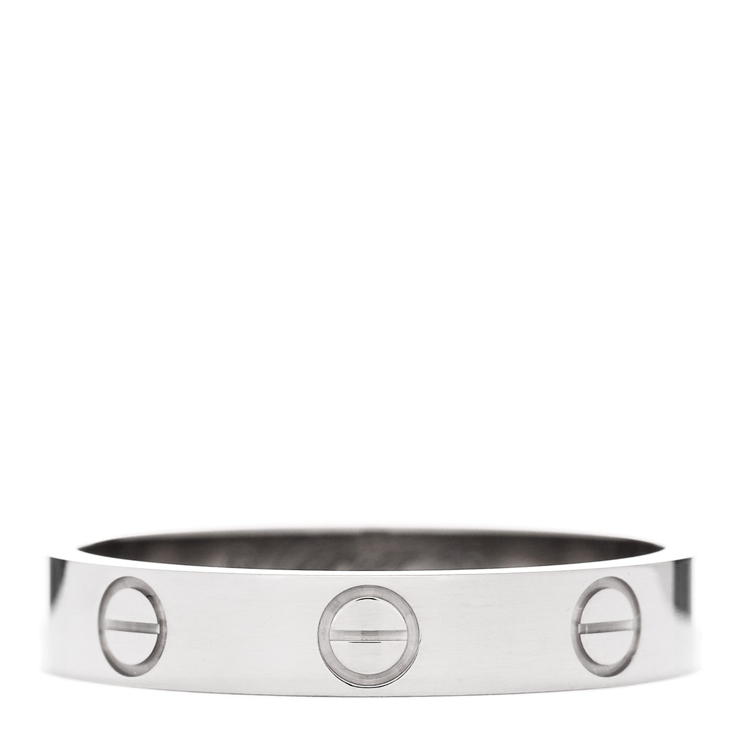 Cartier 18K White Gold 3.5mm LOVE Wedding Band Ring 55 7.25 1 of 5