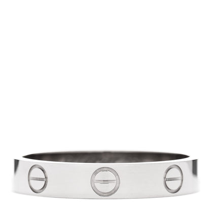 Cartier 18K White Gold 3.5mm LOVE Wedding Band Ring 55 7.25 1 of 5