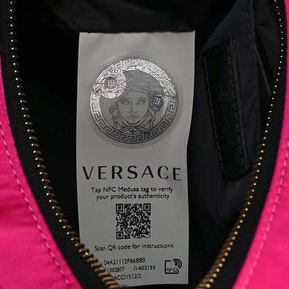 Versace Nylon Tribute Chain Crossbody Shoulder Bag Flamingo Black 5 of 8
