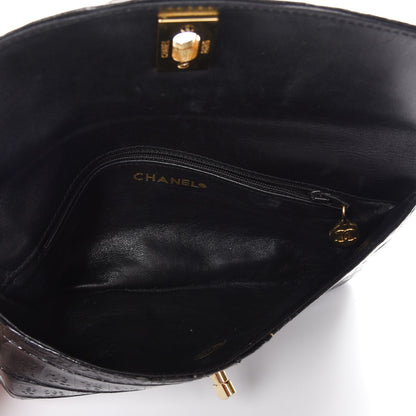 Chanel Crocodile Clutch Black 5 of 8