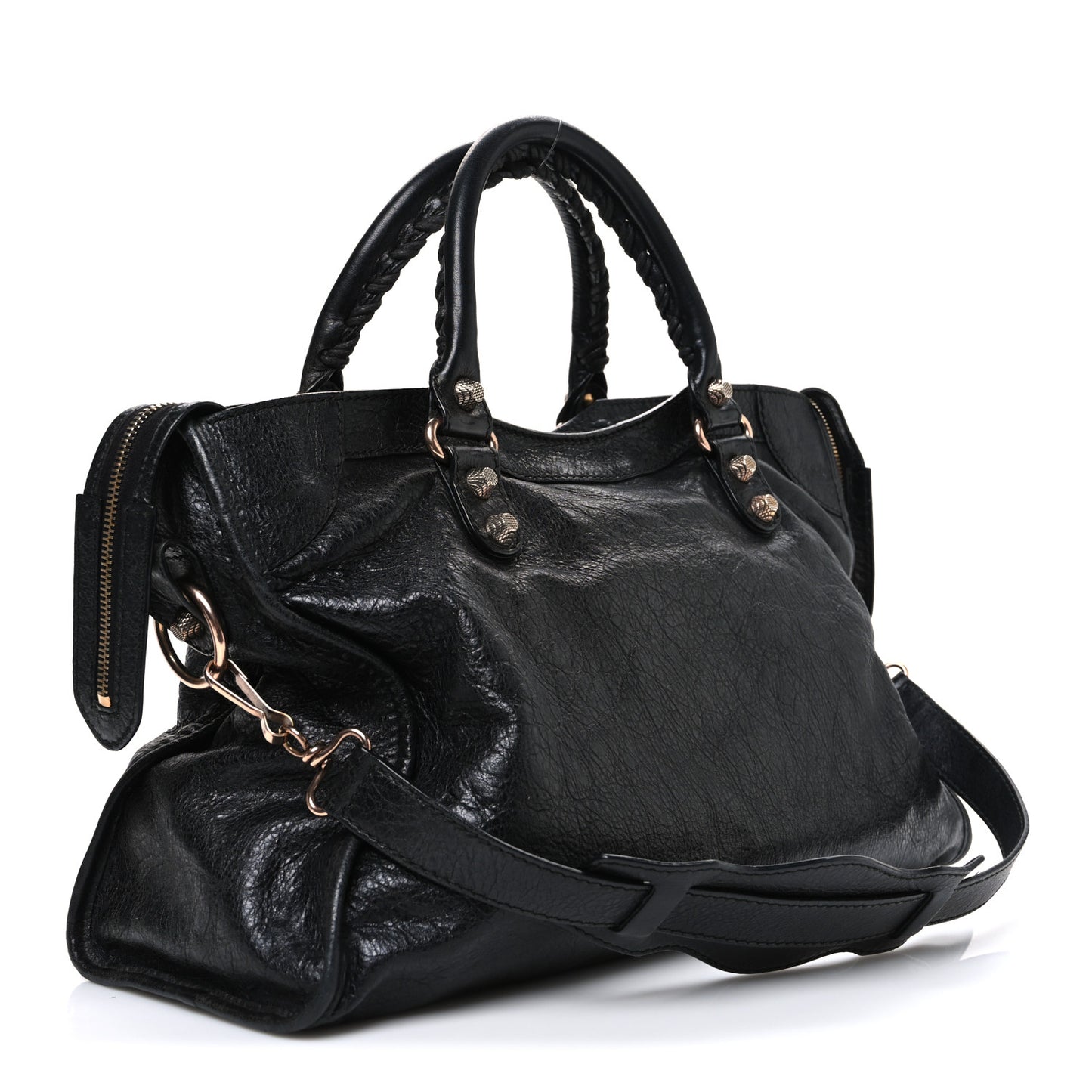 Agneau Giant 12 Rose Gold Hardware City Black