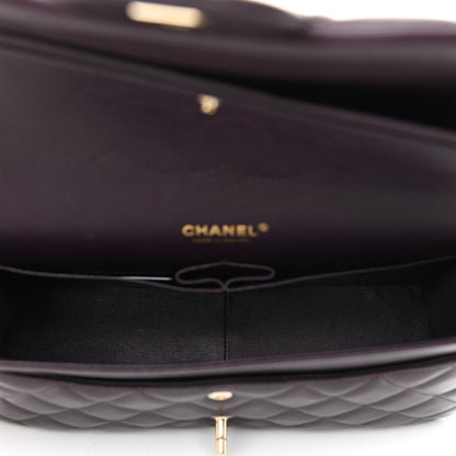 Chanel Lambskin Quilted Jumbo Double Flap Purple 5 of 12