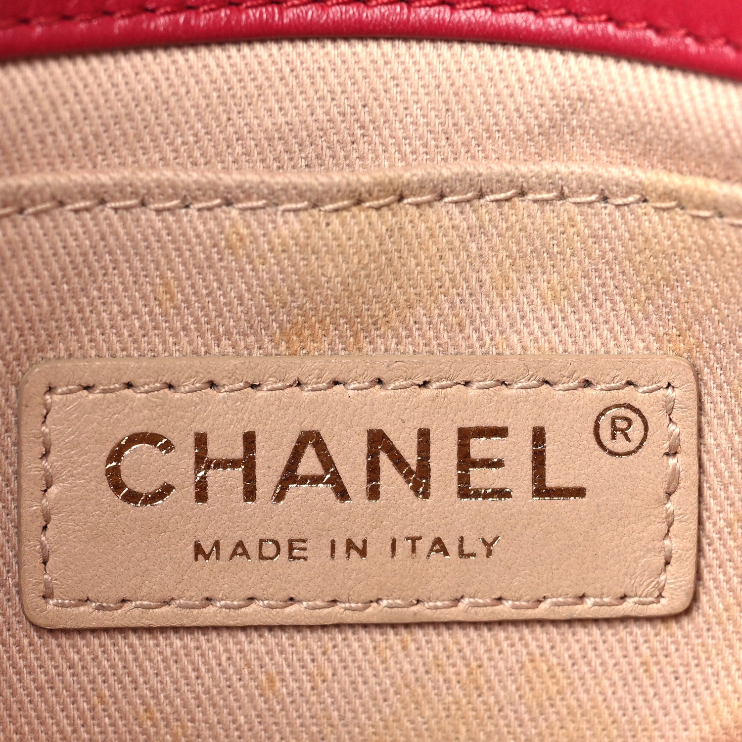 Chanel Calfskin Chevron Stitched Coco Waist Bag Red 6 of 11