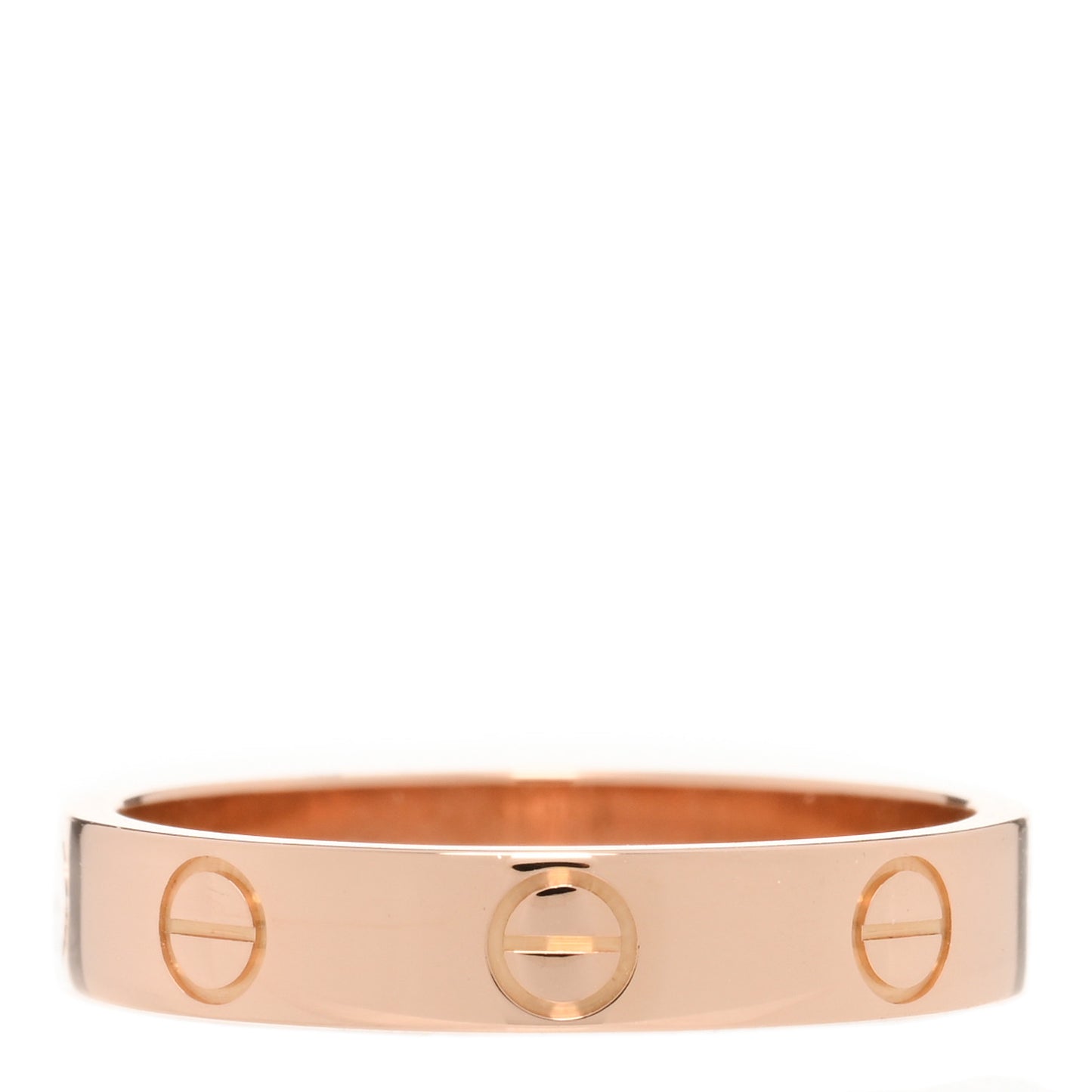 18K Pink Gold 3.5mm LOVE Wedding Band Ring 53 6.5