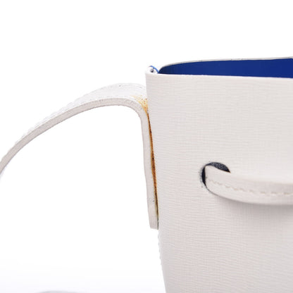 Mansur Gavriel Saffiano Mini Bucket Bag White Royal 6 of 10
