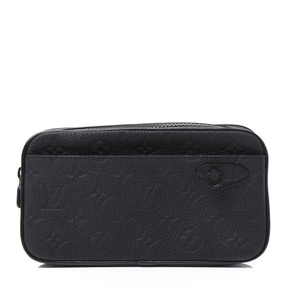Louis Vuitton Taurillon Monogram Uniformes Solar Ray Soft Pochette Volga Belt Bag Black 1 of 8