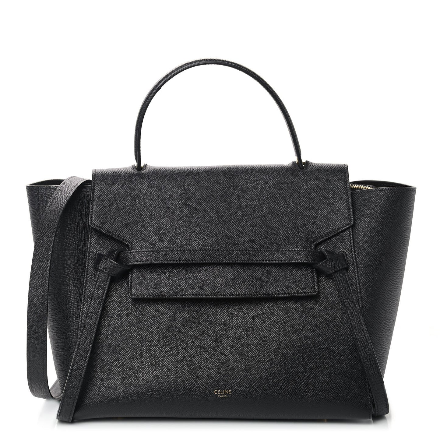 Grained Calfskin Mini Belt Bag Black