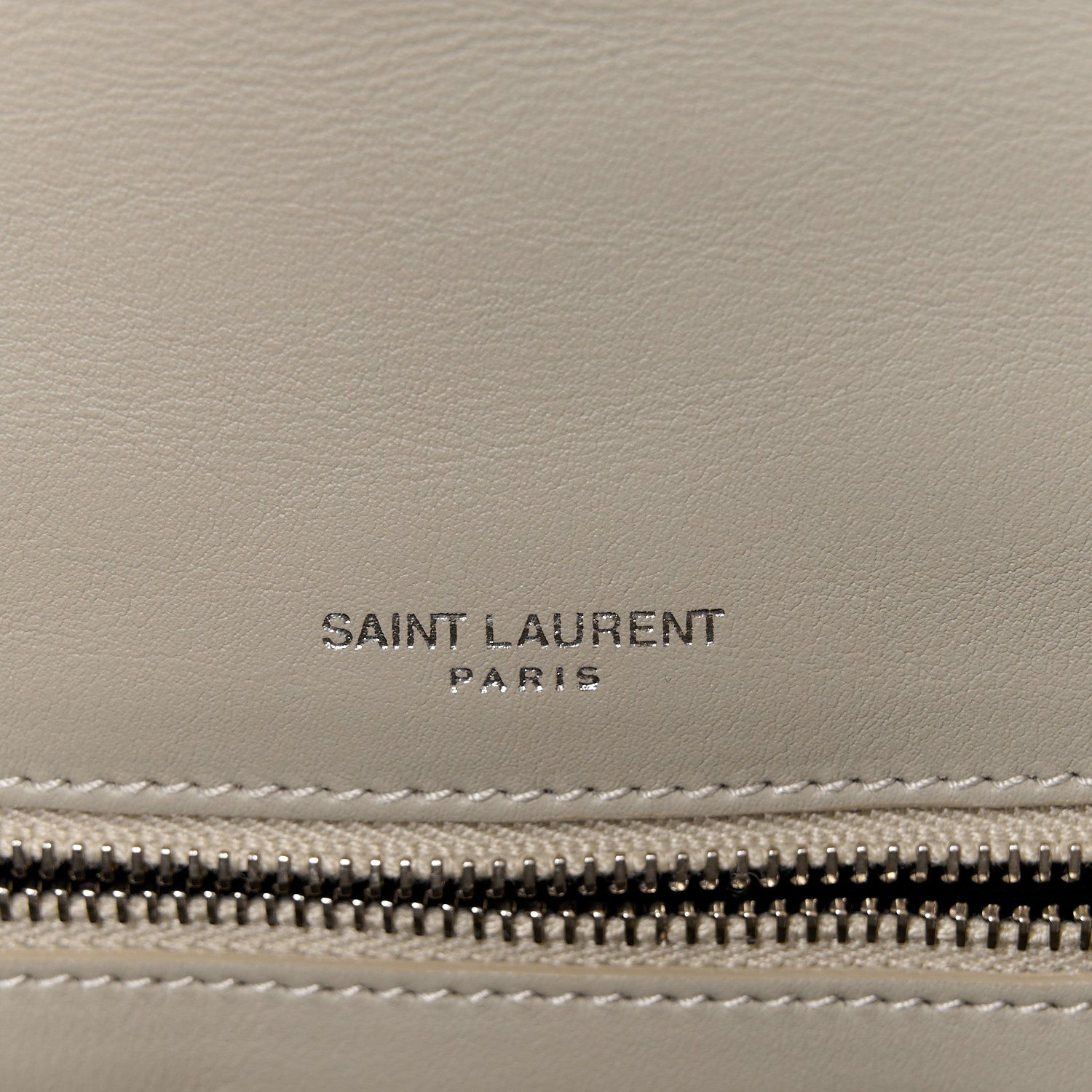 Saint Laurent Calfskin Shearling Monogram Medium Niki Chain Satchel Grey 6 of 11