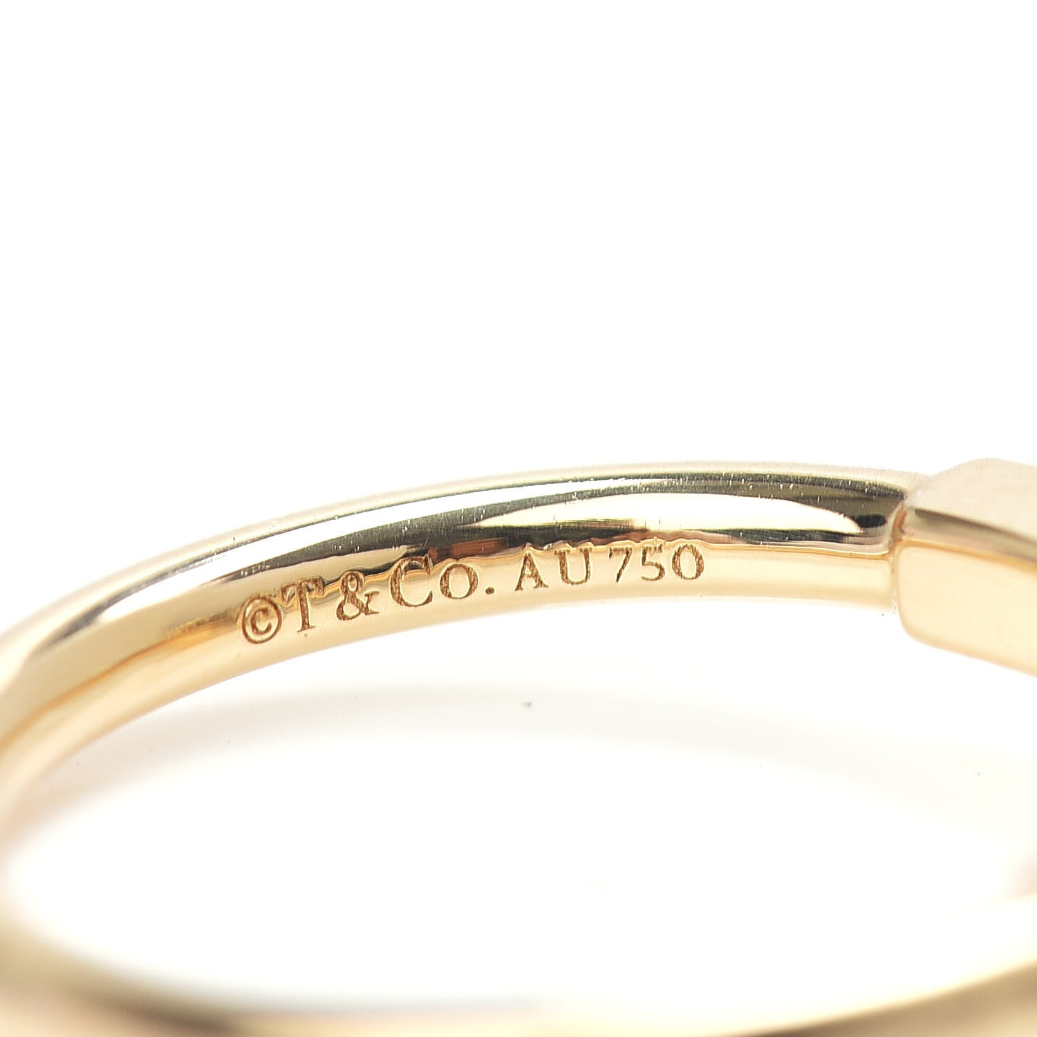 Tiffany 18K Yellow Gold T Wire Ring 47 4 5 of 5