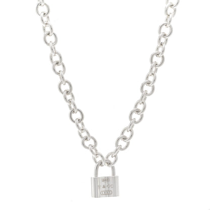 Tiffany Sterling Silver 1837 Lock Charm Necklace 1 of 4