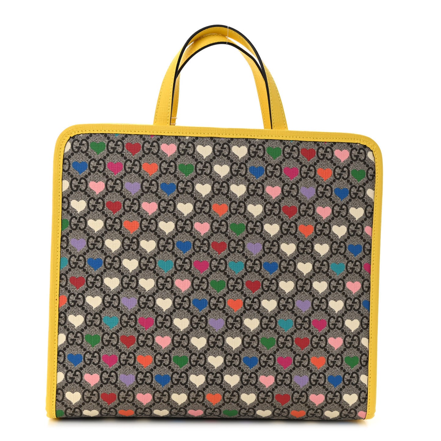 GG Supreme Monogram Hearts Childrens Tote Beige Ebony Multicolor Freesia