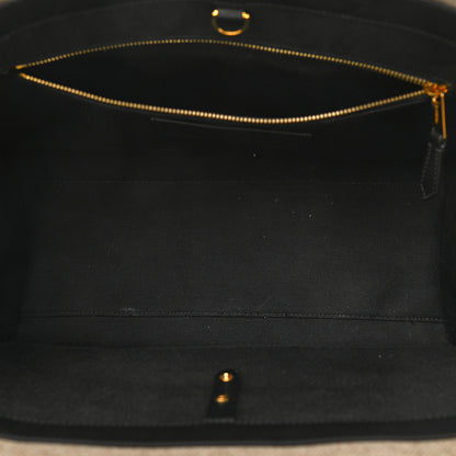 Burberry Wool Felt Striped Medium Freya Tote Warm Walnut 5 of 10