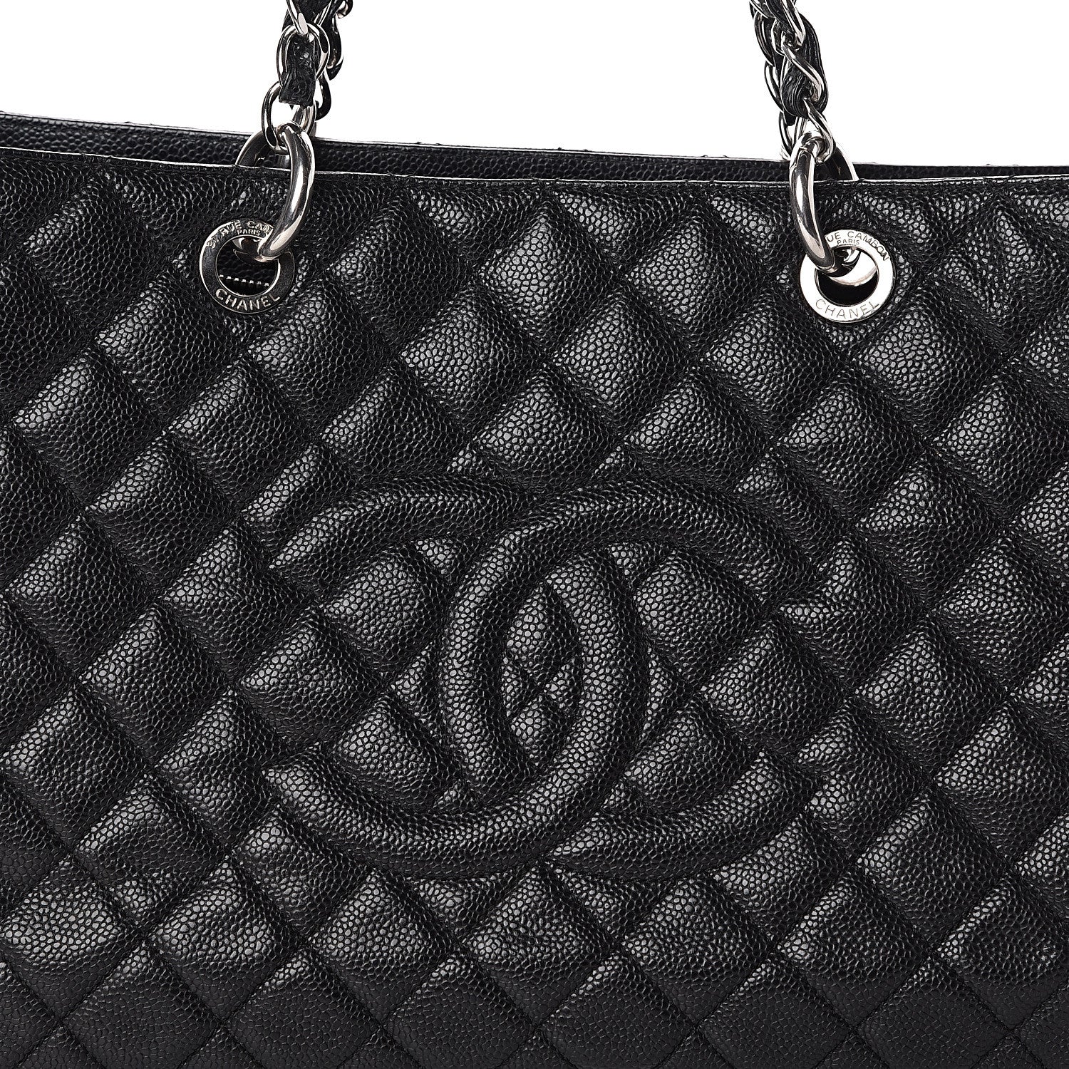 Chanel Caviar Quilted XL Grand Shopping Tote GST Black 8 of 10