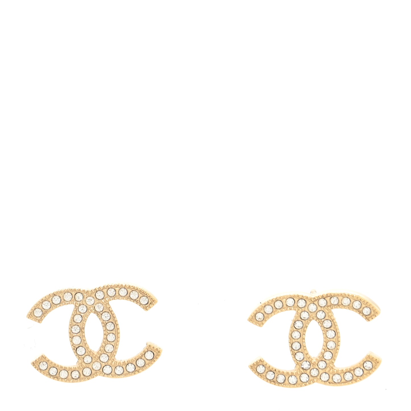 Crystal CC Earrings Gold