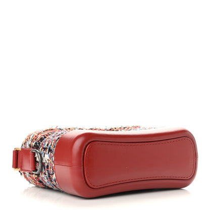 Chanel Tweed Calfskin Small Gabrielle Hobo Red 4 of 9