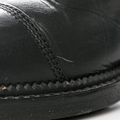 Chanel Shiny Goatskin Calfskin Quilted Lace Up Combat Boots 40 Black 12 of 12