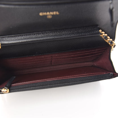 Chanel Caviar Quilted Wallet On Chain WOC Black 5 of 15