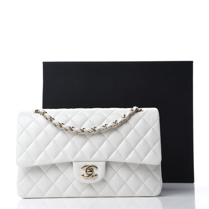Chanel Caviar Quilted Medium Double Flap White 12 of 12