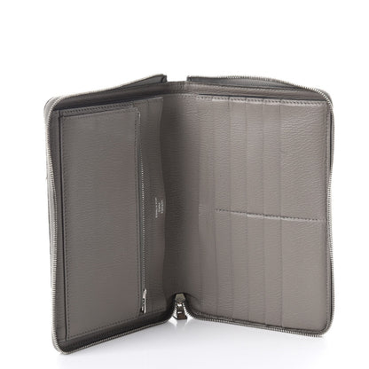 Hermes Ostrich Azap GM Combined Wallet Gris Tourterelle 5 of 8