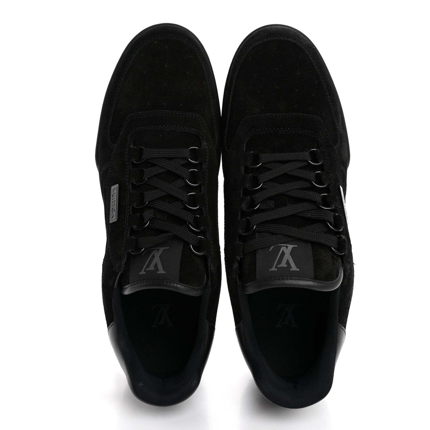 Louis Vuitton Suede Mens LV Trainer Sneakers 9 Black 2 of 14