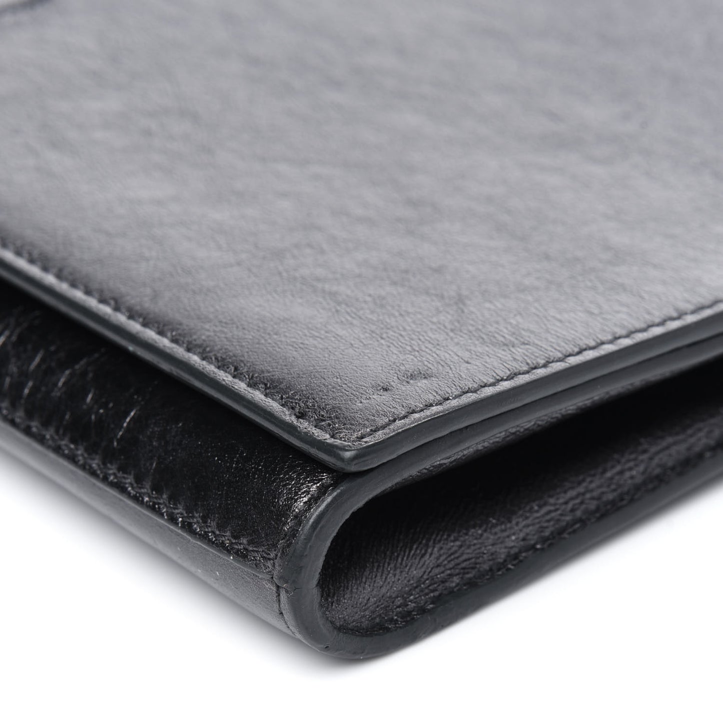 Metallic Calfskin Monogram Large Belle De Jour Clutch Dark Silver
