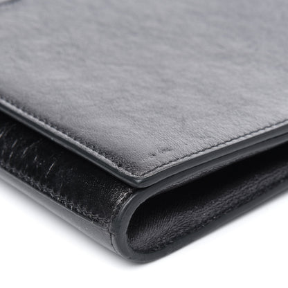 Saint Laurent Metallic Calfskin Monogram Large Belle De Jour Clutch Dark Silver 12 of 22