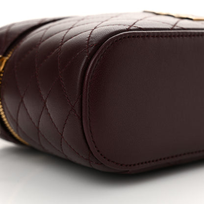 Saint Laurent Lambskin Quilted Mini Gaby Vanity Case Rouge Cabernet 7 of 8