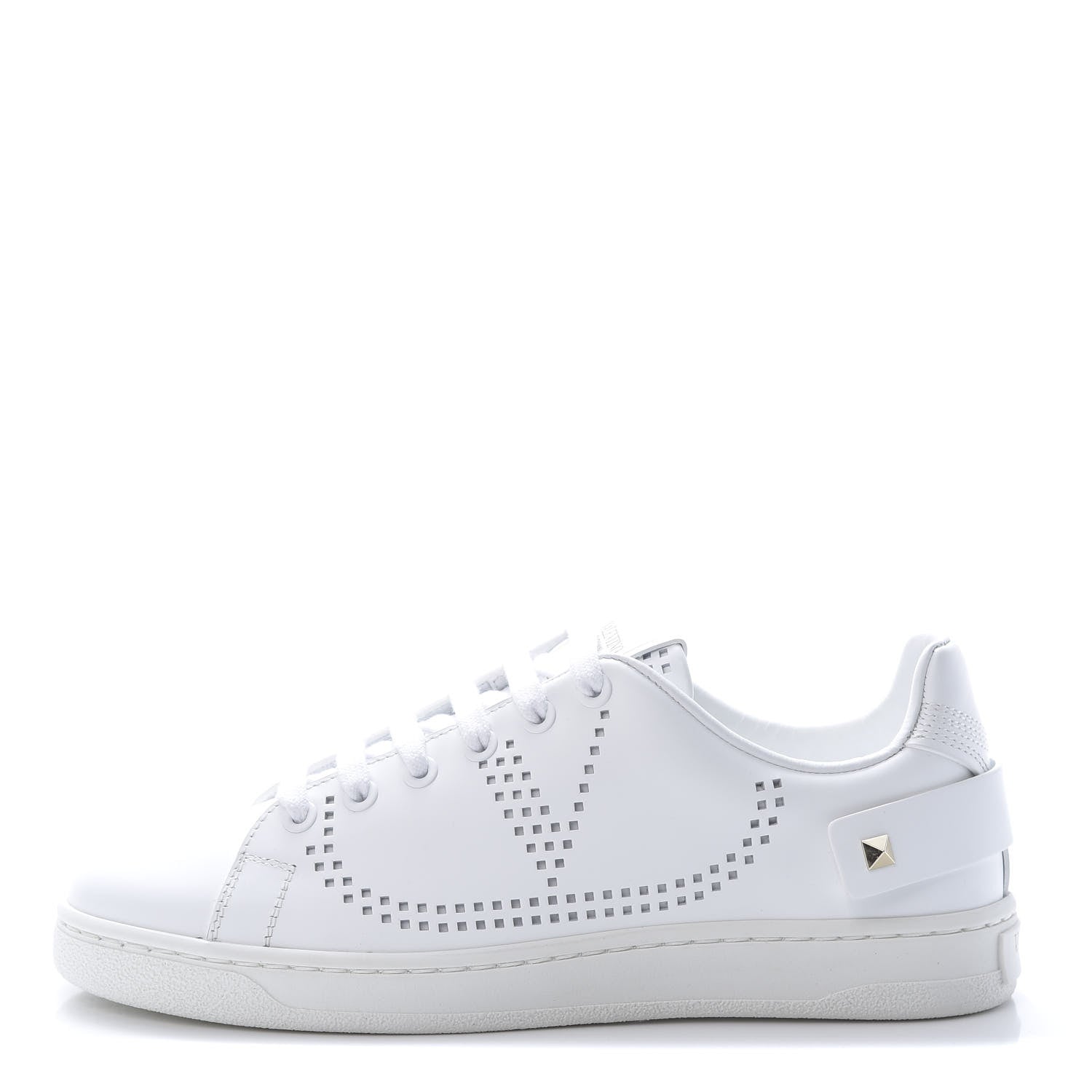 Valentino Garavani Calfskin Womens Backnet Sneakers 35.5 White 1 of 9