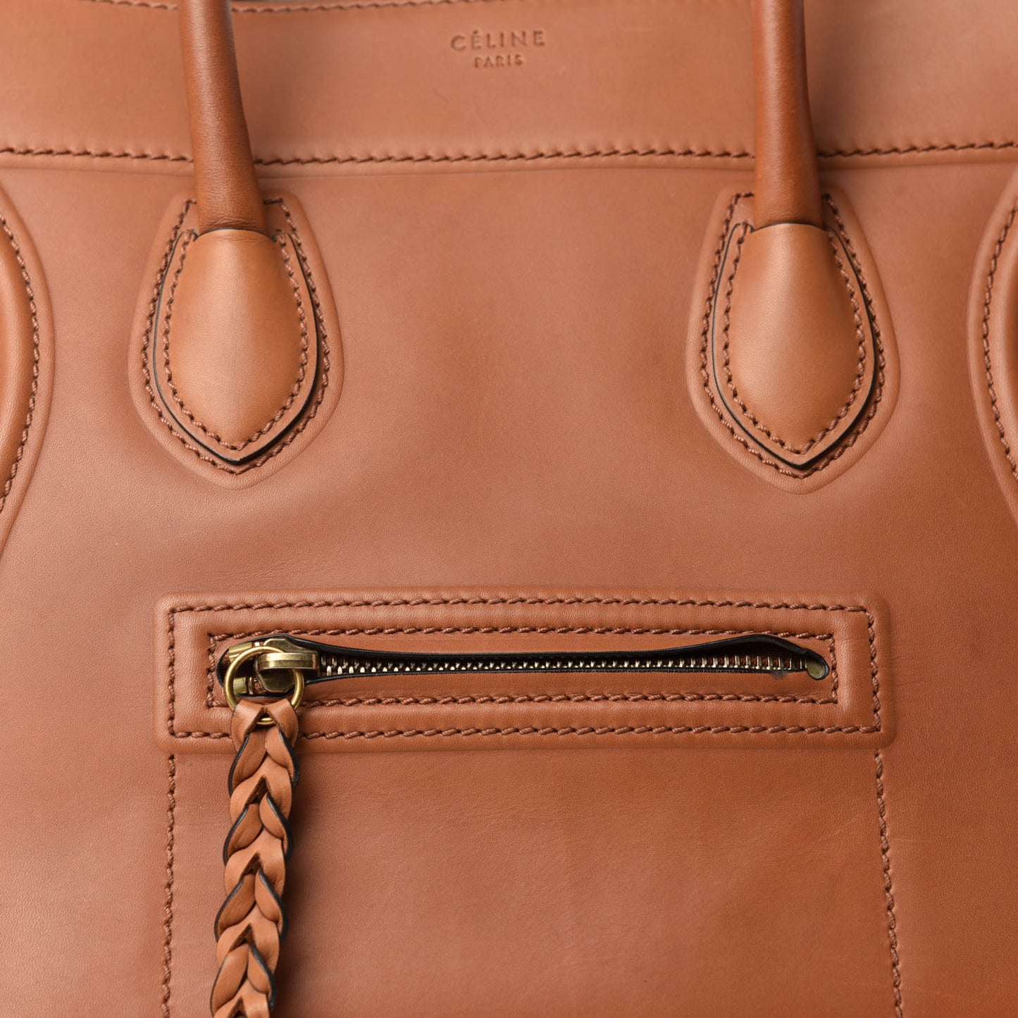 Natural Calfskin Medium Phantom Luggage Tan