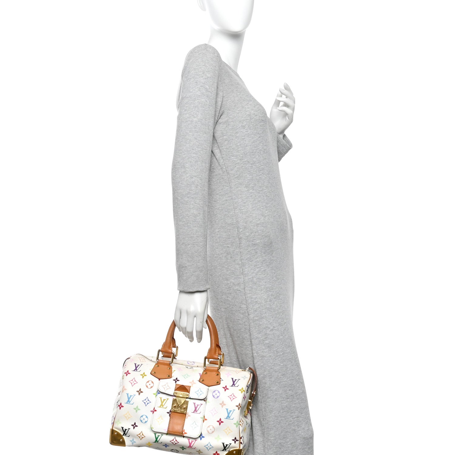 Louis Vuitton Monogram Multicolor Speedy 30 White 2 of 10