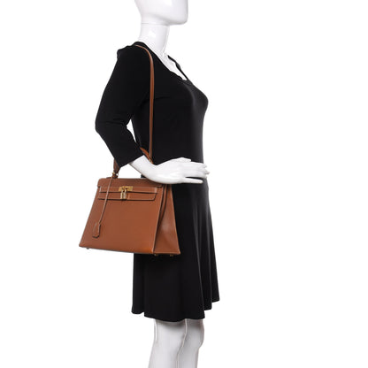 Hermes Courchevel Kelly Sellier 32 Gold 2 of 19