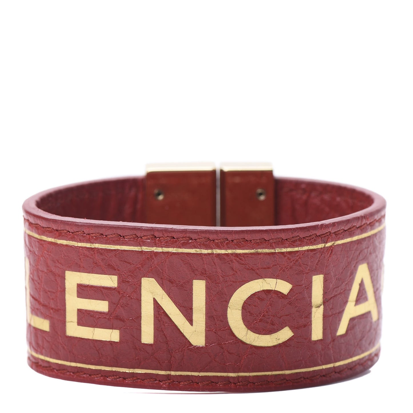 Agneau Logo Blanket Bracelet Red
