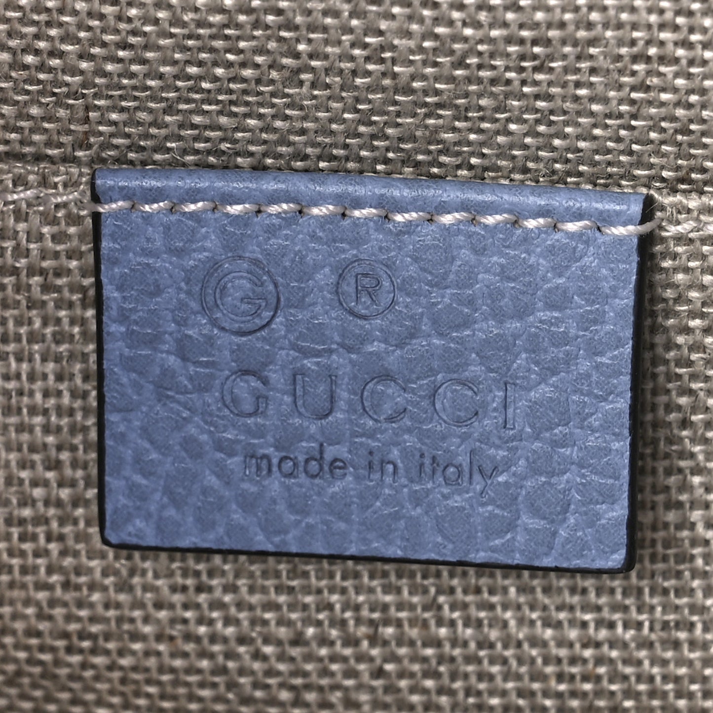 Dollar Calfskin Small Interlocking G Shoulder Bag Mineral Blue
