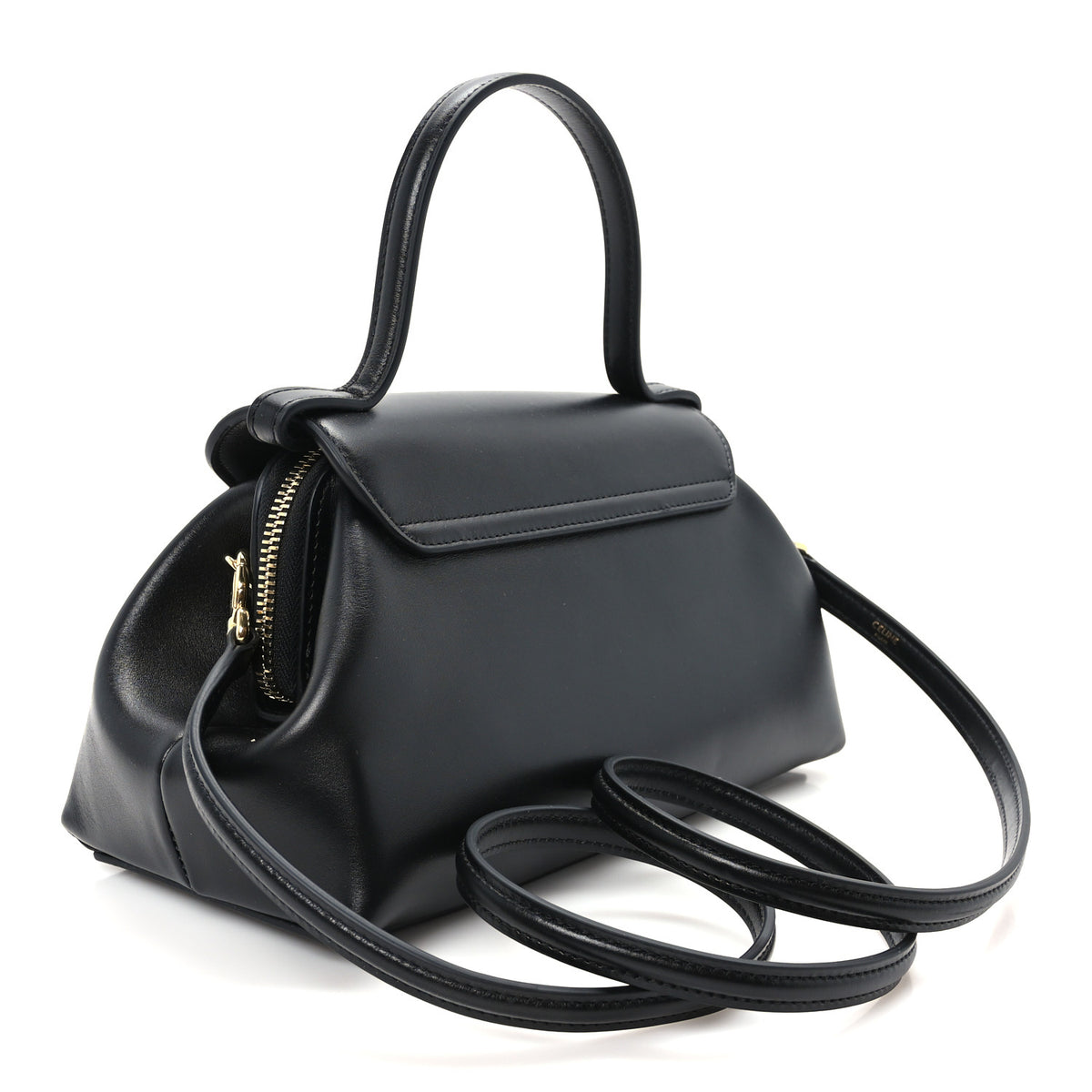 Celine Shiny Calfskin Small Flair Bag Black 2 of 9