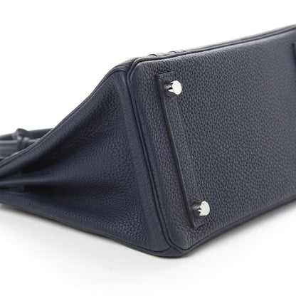 Hermes Togo Swift Officier Birkin 25 Bleu Nuit Vert Cypress 33 of 35