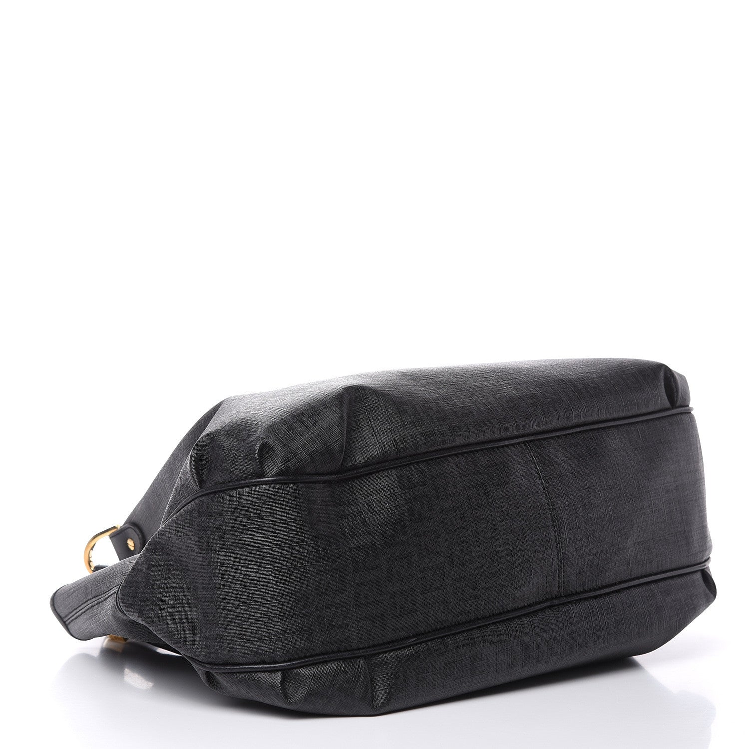 Fendi Zucchino Spalmati Vitello Medium Chiusura Tote Black 4 of 12